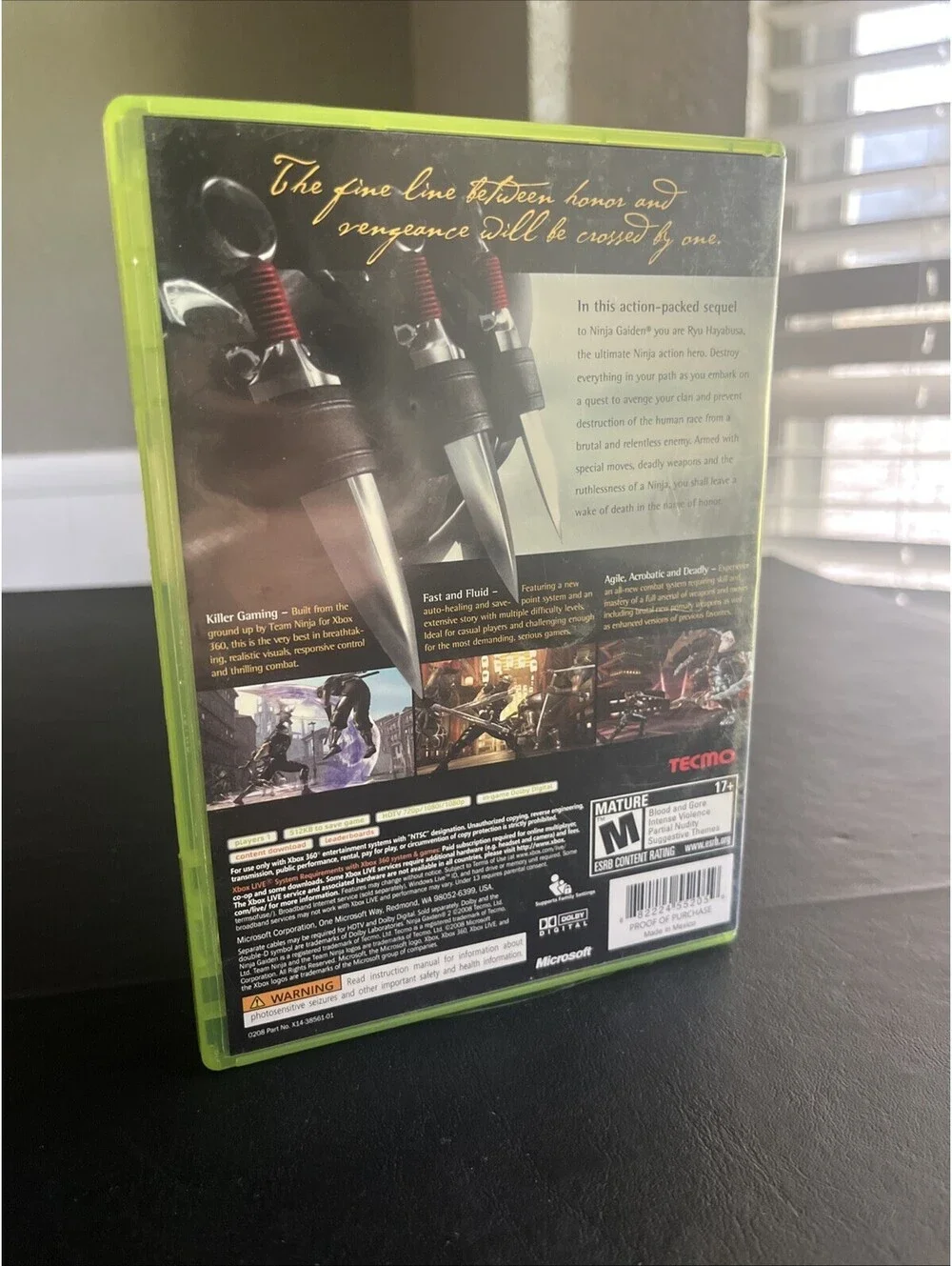 Ninja Gaiden II (Microsoft Xbox 360, 2008, Tecmo) CIB Near Mint Condition